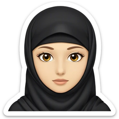 Girl wearing niqab sticker