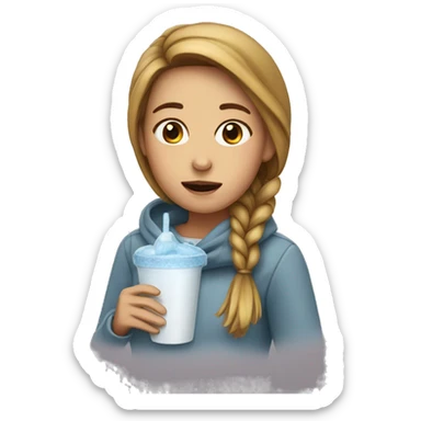 Girl had a cold sticker