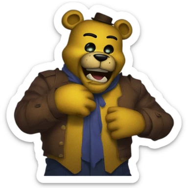 fredbear who bit the crying child sticker