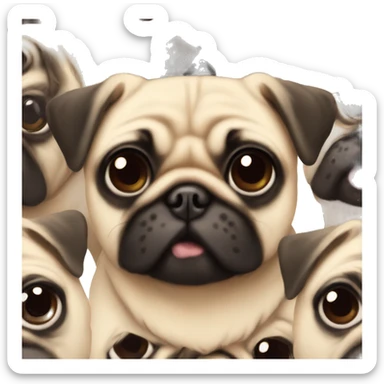 cute pug sticker