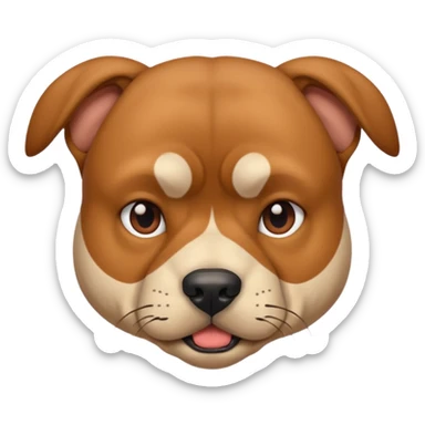 A very muscular dog sticker