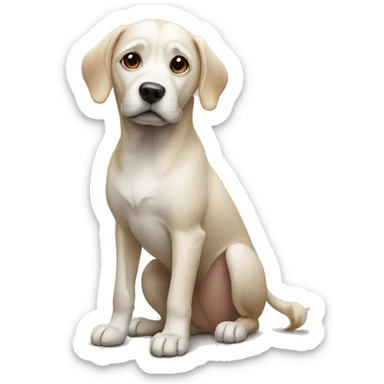 dog with only 3 legs sticker