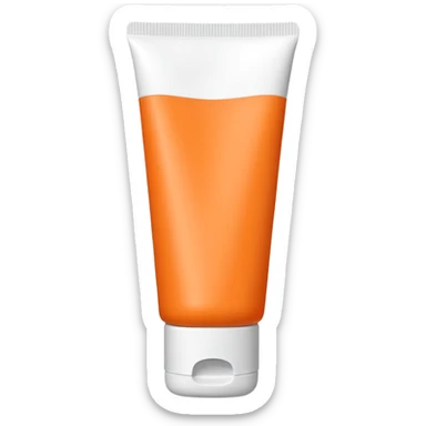 full Orange-colored tube type lotion sticker