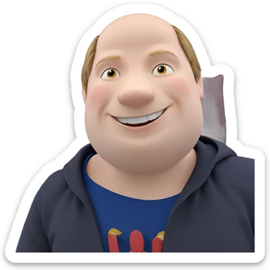 happy boy with a smile sticker