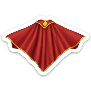 red hero cape back view sticker