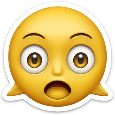 a face with a large opened mouth in emoji of whatsapp syle sticker