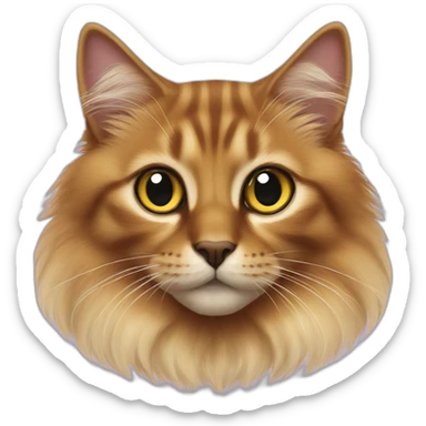 somali cat white sticker