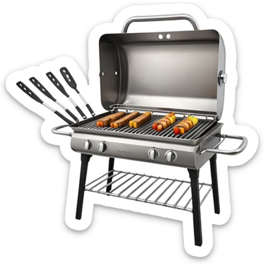 Blackstone grill with hibachi flippers sticker