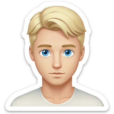 Handsome blonde hair and blue eyes white guy sexy pose sfw sticker