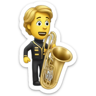 confused diver receiving a tuba sticker