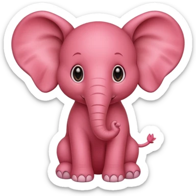 Strawberry elephant sticker