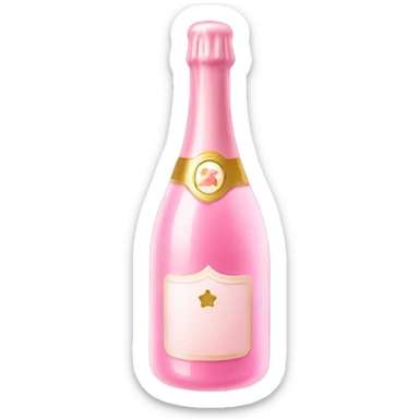 Pink bottle of Prosecco  sticker