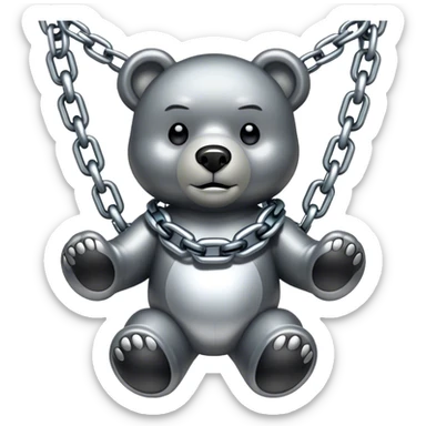 chains bear sticker