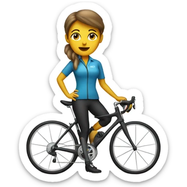 Bossy mom cyclist sticker