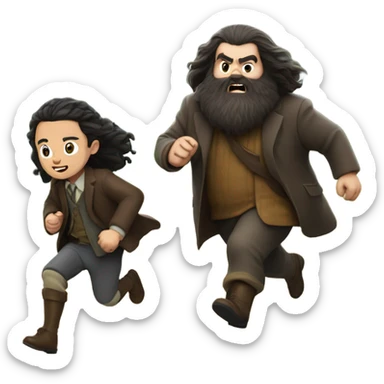 Hagrid chasing Kai Canat sticker