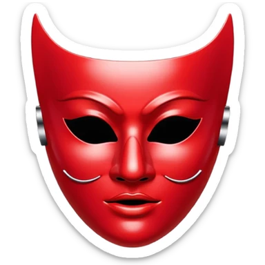 🎭 in red  sticker