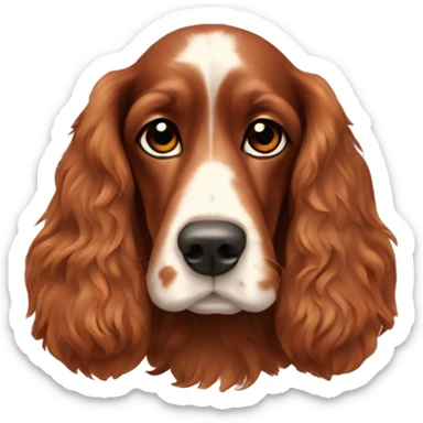 Red working cocker spaniel sticker