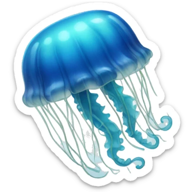 blue jellyfish sticker