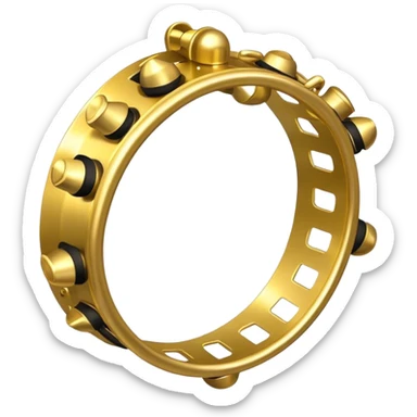 tambourine jingles bells sticker