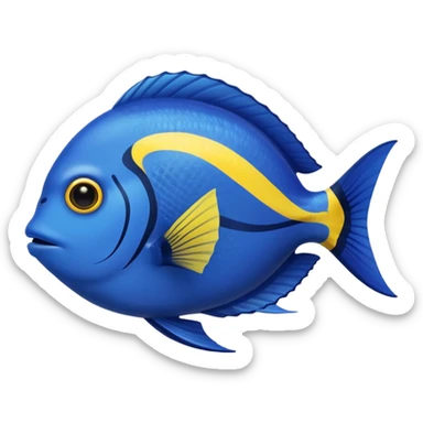 blue tang fish sticker