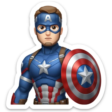 captain america head shot sticker