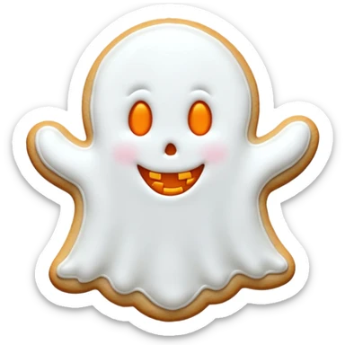 halloween ghost cookie sticker