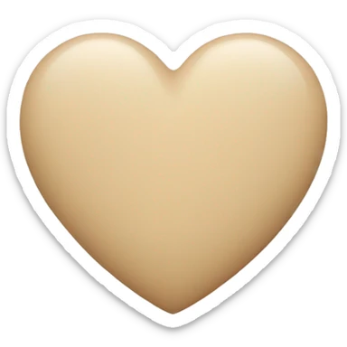 Beige heart sticker