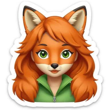 A fox girl  sticker