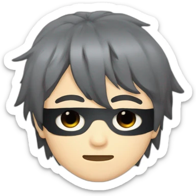 Gojo satoru with blind fold anime character sticker