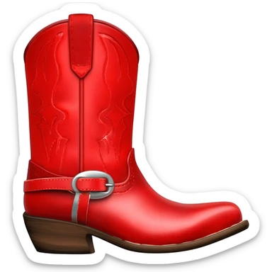 Red Cowboy boot sticker
