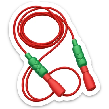 jump rope with christmas color sticker