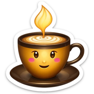 moño cafe muy oscuro sticker