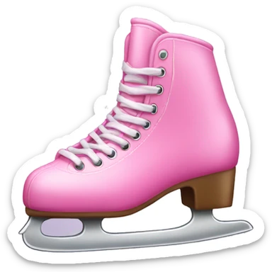 pink ice skates  sticker