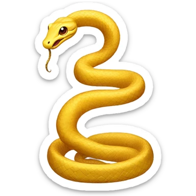 Standing Golden Snake  sticker