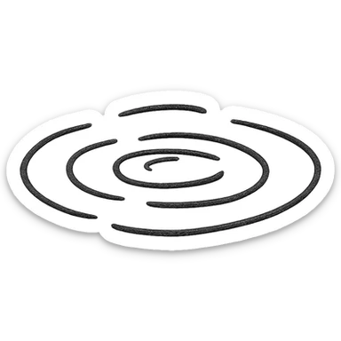 hand-drawn icon of a ripple or wave representing teesür sticker