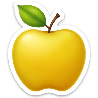 yellow apple sticker
