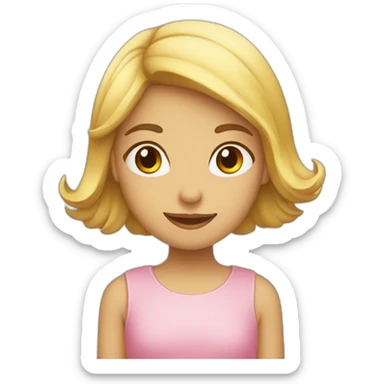 Fille qui font un cœur sticker