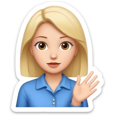 girl talking to a brick wall sticker