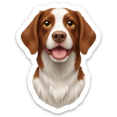 crossbreed brittany spaniel and border colle sticker