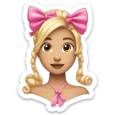 emoji Coquette 𐙚 It's a pink bow sticker