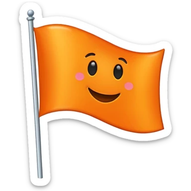 🚩 same flag with orange colour sticker