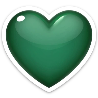dark green heart emoji with sharp edges  sticker