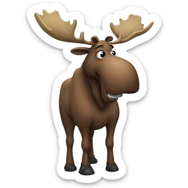 Sick moose  sticker