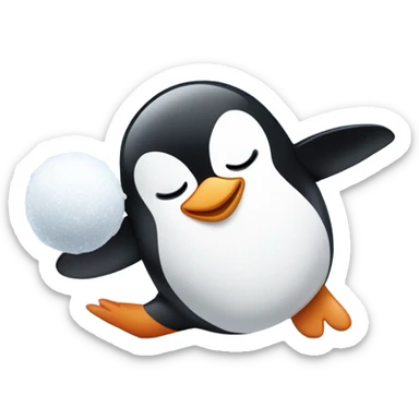 Penguin playing  sticker