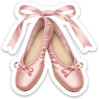 pastel pink ballet shoes sticker
