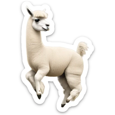 Llama breakdancing  sticker