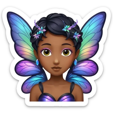 Black fairy sticker
