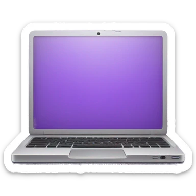 laptop in purple sticker