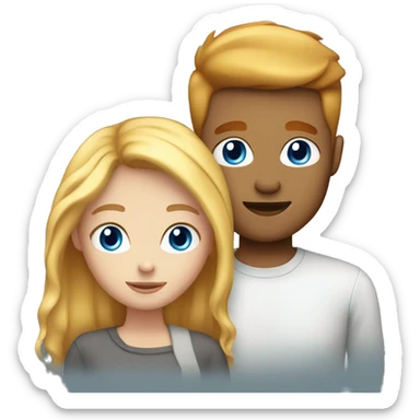 Blonde blue eyed girlfriend with ginger blue eyed boyfriend sticker