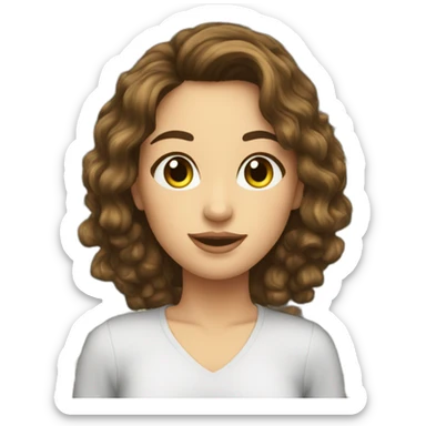 brunette,-hazel-eyed,-with-beautiful-hair, -raining-money sticker